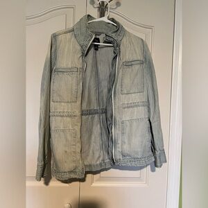 GAP Blue and White Striped Jacket